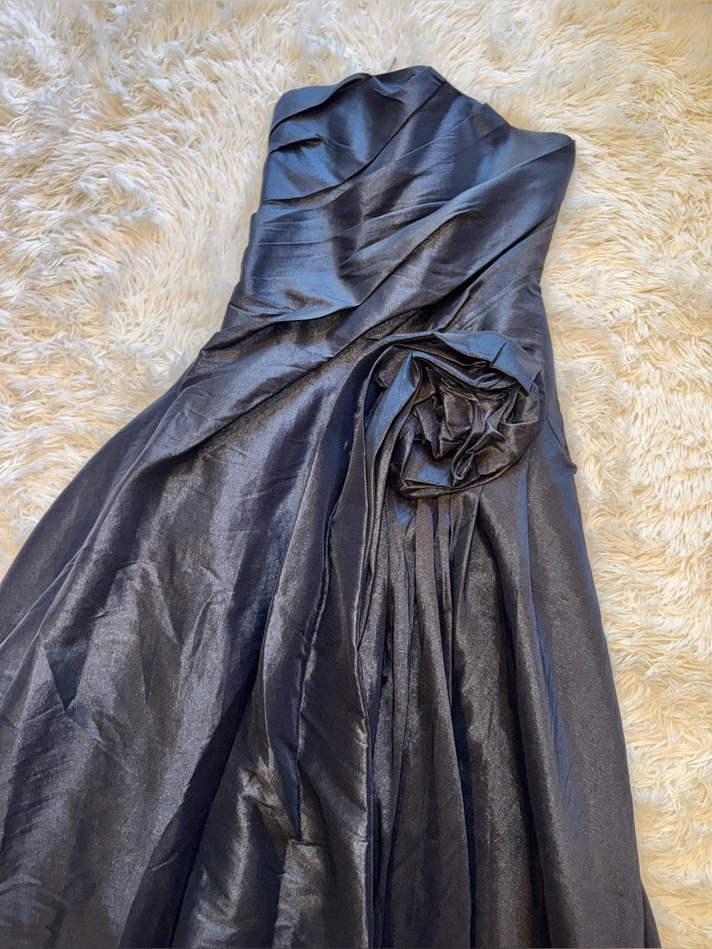 NEW Acler HAWFORD Black rosette strapless maxi Dress Sz 4 - Picture 6 of 10